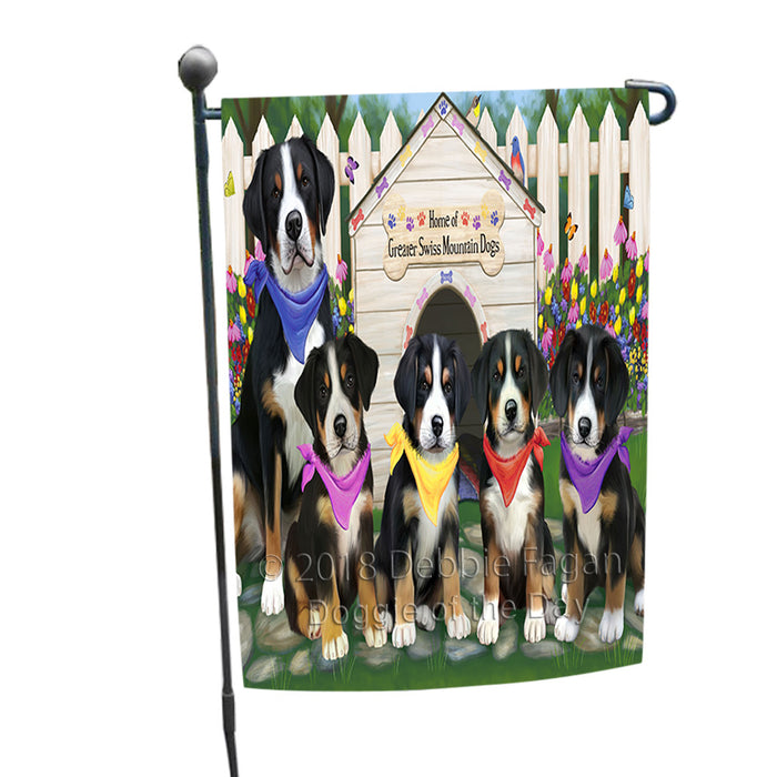 Spring Dog House Greater Swiss Mountain Dogs Garden Flag GFLG52153