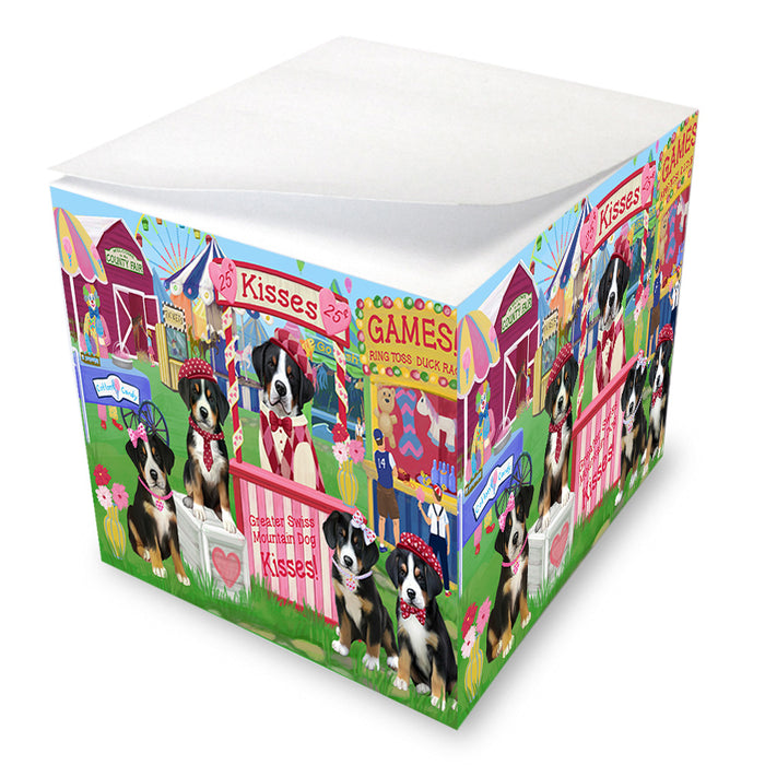 Carnival Kissing Booth Greater Swiss Mountain Dogs Note Cube NOC53910