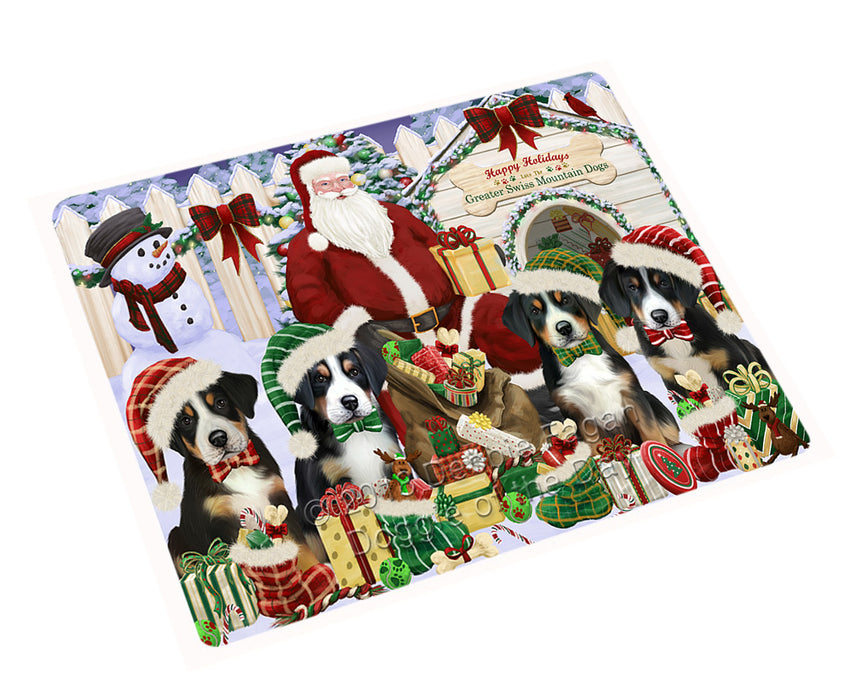 Christmas Dog House Greater Swiss Mountain Dogs Cutting Board C61905