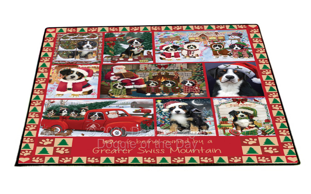 Love is Being Owned Christmas Greater Swiss Mountain Dogs Floormat FLMS54868