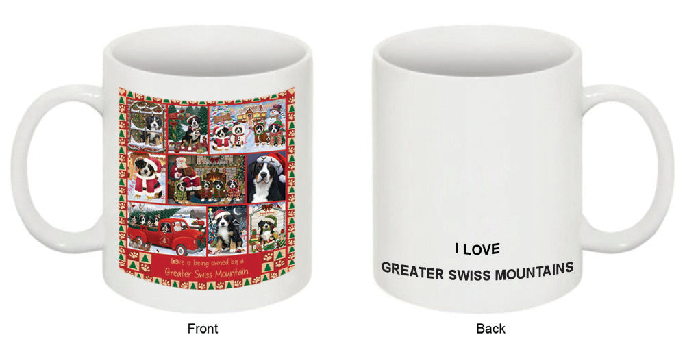 Love is Being Owned Christmas Greater Swiss Mountain Dogs Coffee Mug MUG52628