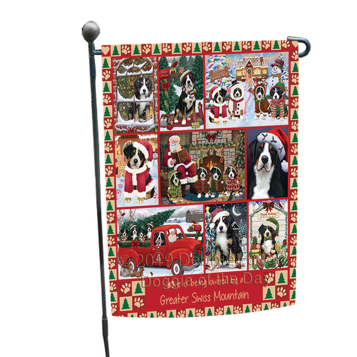 Love is Being Owned Christmas Greater Swiss Mountain Dogs Garden Flag GFLG65901