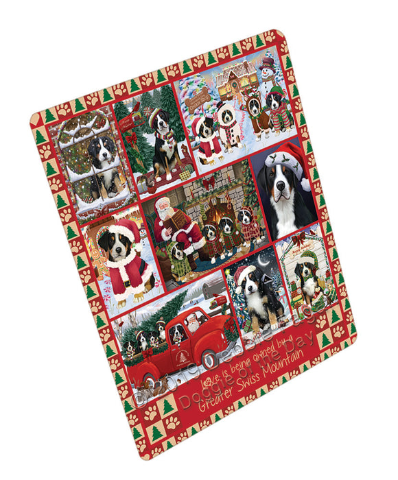 Love is Being Owned Christmas Greater Swiss Mountain Dogs Refrigerator / Dishwasher Magnet RMAG107910