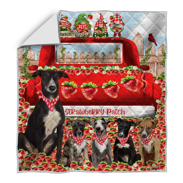 Greyhound Bedding Quilt, Bedspread Coverlet Quilted, Explore a Variety of Designs, Custom, Personalized, Pet Gift for Dog Lovers