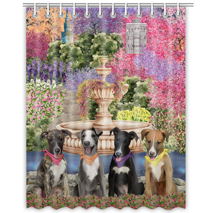 Greyhound Shower Curtain: Explore a Variety of Designs, Bathtub Curtains for Bathroom Decor with Hooks, Custom, Personalized, Dog Gift for Pet Lovers