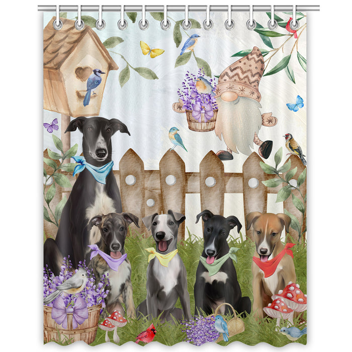 Greyhound Shower Curtain: Explore a Variety of Designs, Custom, Personalized, Waterproof Bathtub Curtains for Bathroom with Hooks, Gift for Dog and Pet Lovers