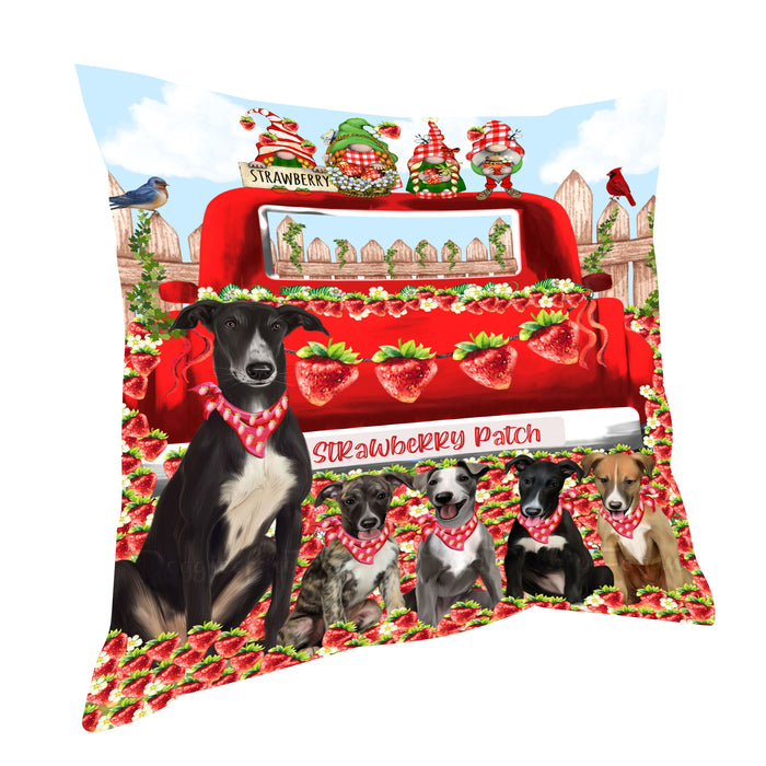 Greyhound Throw Pillow: Explore a Variety of Designs, Custom, Cushion Pillows for Sofa Couch Bed, Personalized, Dog Lover's Gifts