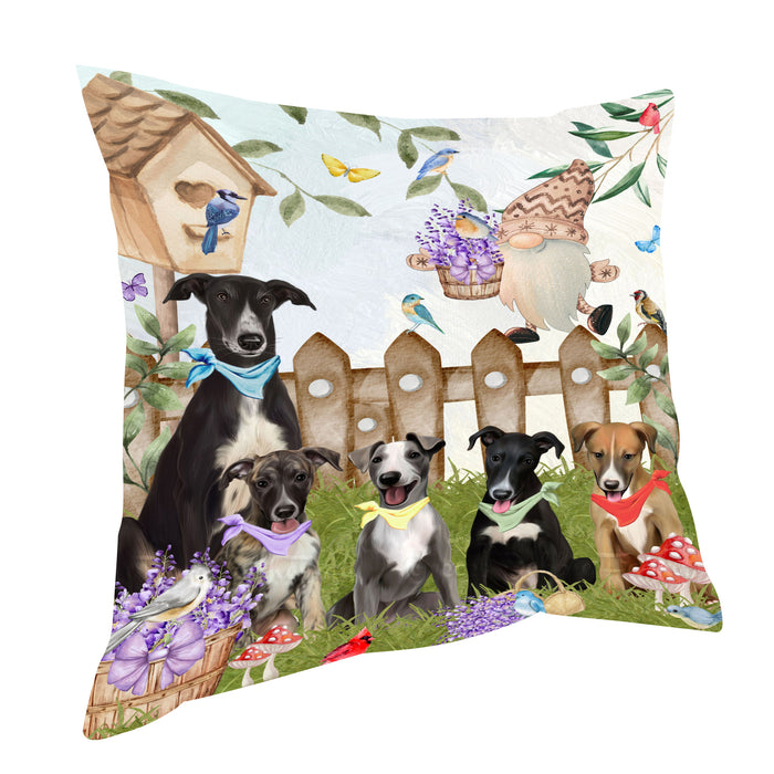 Greyhound Pillow: Cushion for Sofa Couch Bed Throw Pillows, Personalized, Explore a Variety of Designs, Custom, Pet and Dog Lovers Gift
