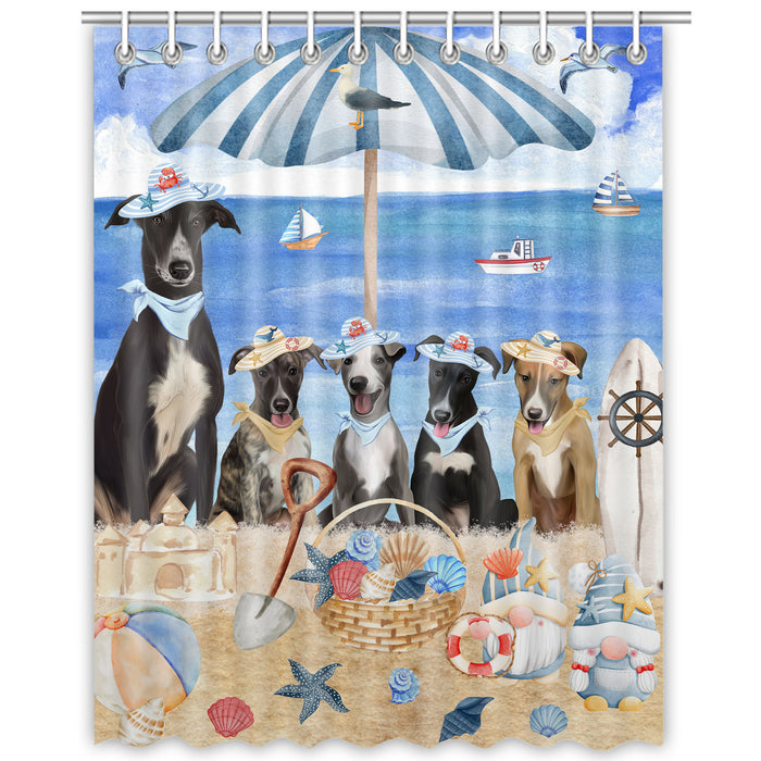 Greyhound Shower Curtain: Explore a Variety of Designs, Halloween Bathtub Curtains for Bathroom with Hooks, Personalized, Custom, Gift for Pet and Dog Lovers