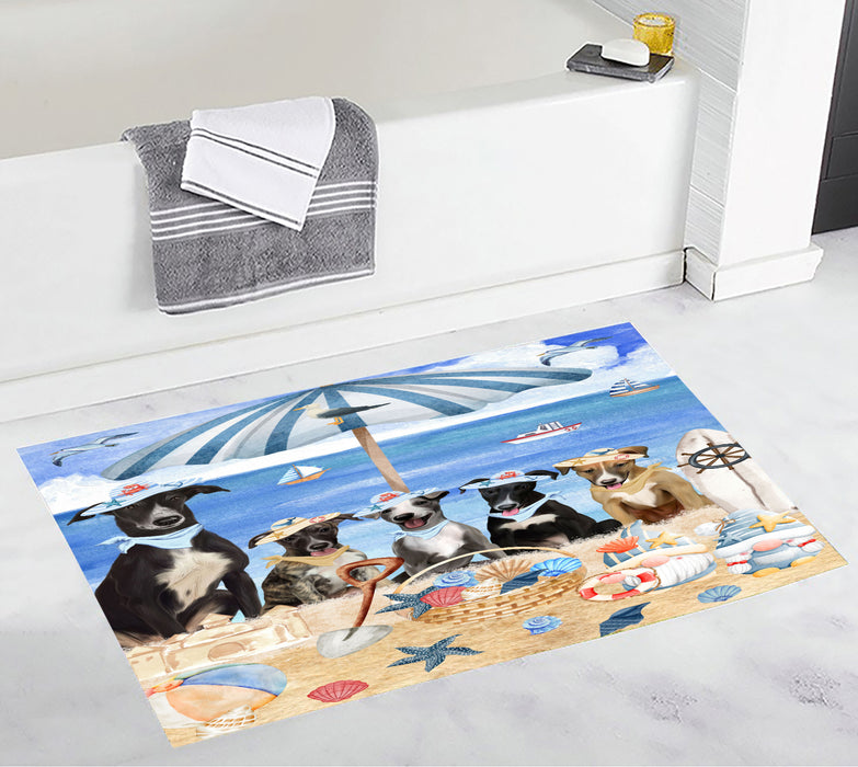 Greyhound Custom Bath Mat, Explore a Variety of Personalized Designs, Anti-Slip Bathroom Pet Rug Mats, Dog Lover's Gifts