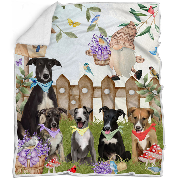 Greyhound Blanket: Explore a Variety of Personalized Designs, Bed Cozy Sherpa, Fleece and Woven, Custom Dog Gift for Pet Lovers