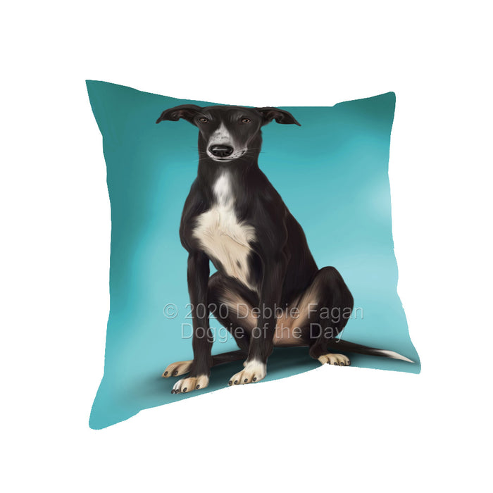 Greyhound Dog Pillow with Top Quality High-Resolution Images - Ultra Soft Pet Pillows for Sleeping - Reversible & Comfort - Ideal Gift for Dog Lover - Cushion for Sofa Couch Bed - 100% Polyester