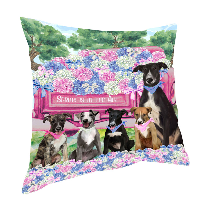 Greyhound Pillow: Explore a Variety of Designs, Custom, Personalized, Throw Pillows Cushion for Sofa Couch Bed, Gift for Dog and Pet Lovers