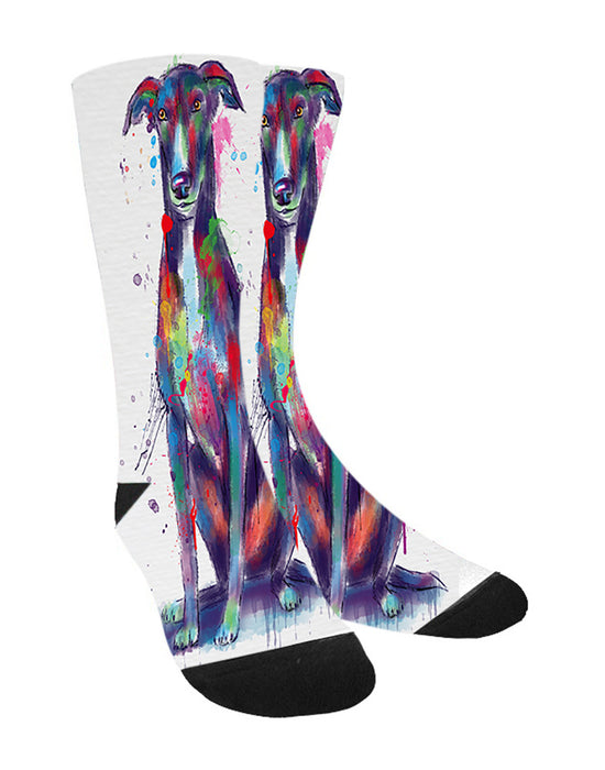 Watercolor Greyhound Dog Women's Casual Socks