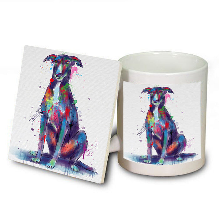 Watercolor Greyhound Dog Mug and Coaster Set MUC57542