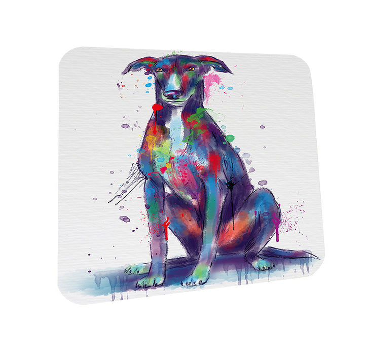 Watercolor Greyhound Dog Coasters Set of 4 CST57508