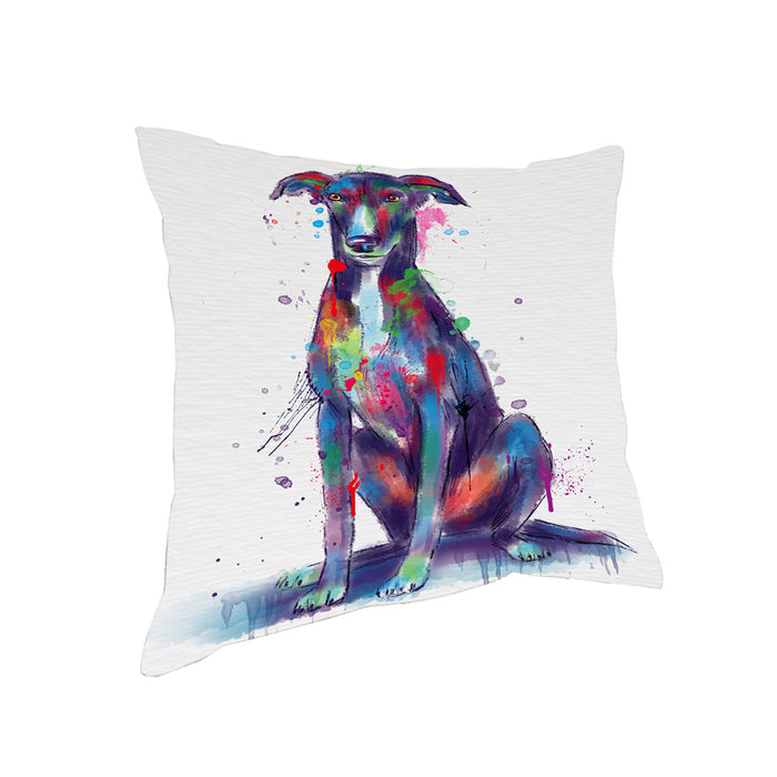 Watercolor Greyhound Dog Pillow with Top Quality High-Resolution Images - Ultra Soft Pet Pillows for Sleeping - Reversible & Comfort - Ideal Gift for Dog Lover - Cushion for Sofa Couch Bed - 100% Polyester