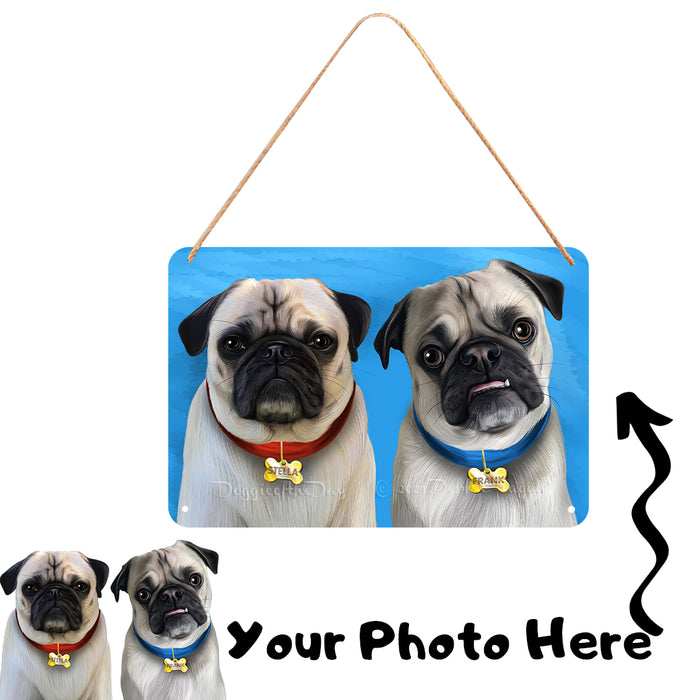Add Your PERSONALIZED PET Painting Portrait Photo on Metal Tin sign 12"x16"