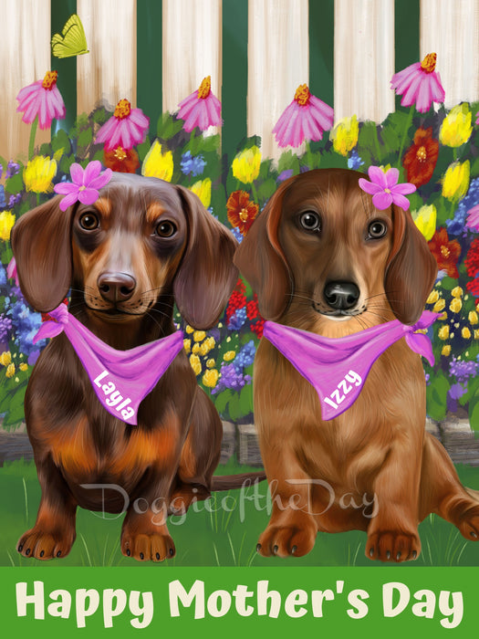 Custom Digital Painting Art Photo Personalized Dog Cat in Happy Mother's Day Background