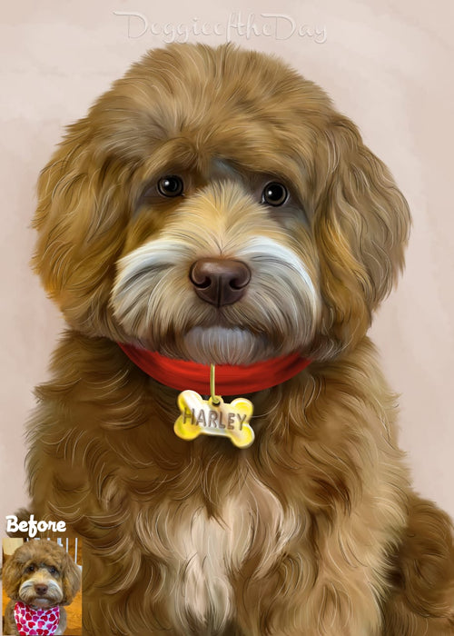 Digital Painting PERSONALIZED Caricature PET PORTRAIT! Custom Pet Dog or Cat Art