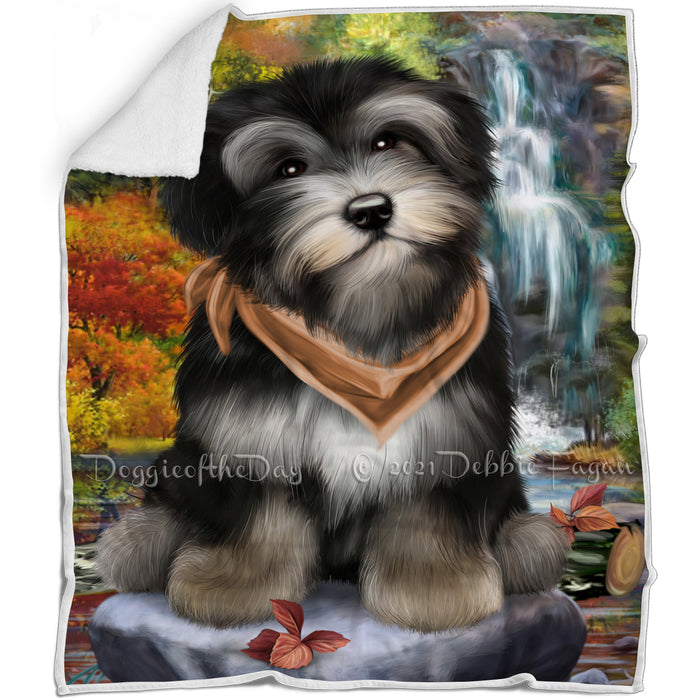 Scenic Waterfall Havanese Dog Blanket BLNKT60573