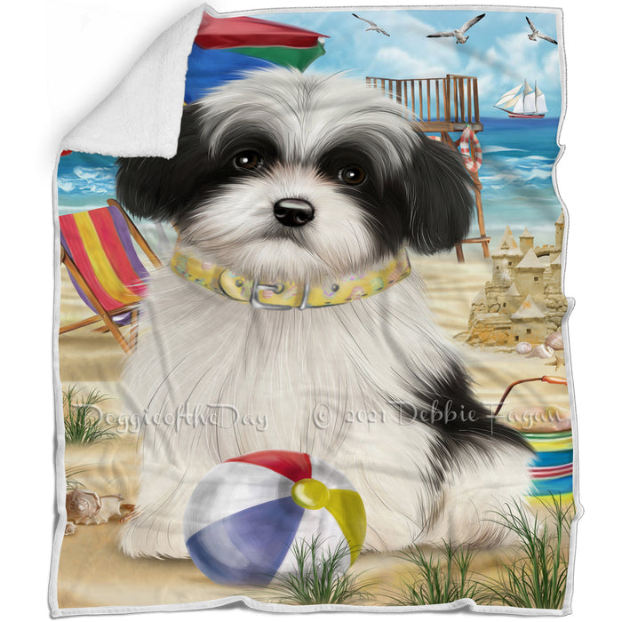 Pet Friendly Beach Havanese Dog Blanket BLNKT52968