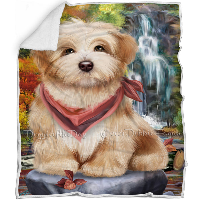 Scenic Waterfall Havanese Dog Blanket BLNKT60582