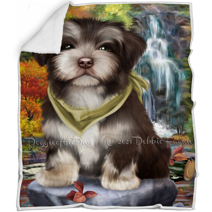 Scenic Waterfall Havanese Dog Blanket BLNKT60591