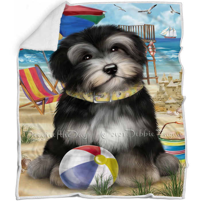 Pet Friendly Beach Havanese Dog Blanket BLNKT52995