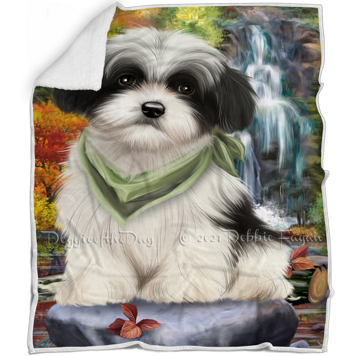 Scenic Waterfall Havanese Dog Blanket BLNKT60600