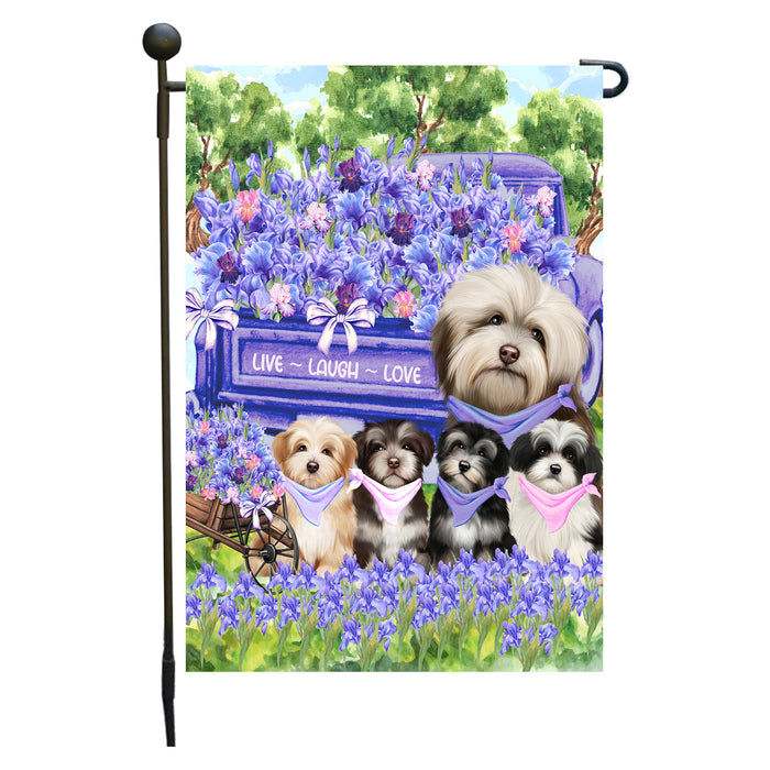 Havanese Dogs Garden Flag for Dog and Pet Lovers, Explore a Variety of Designs, Custom, Personalized, Weather Resistant, Double-Sided, Outdoor Garden Yard Decoration