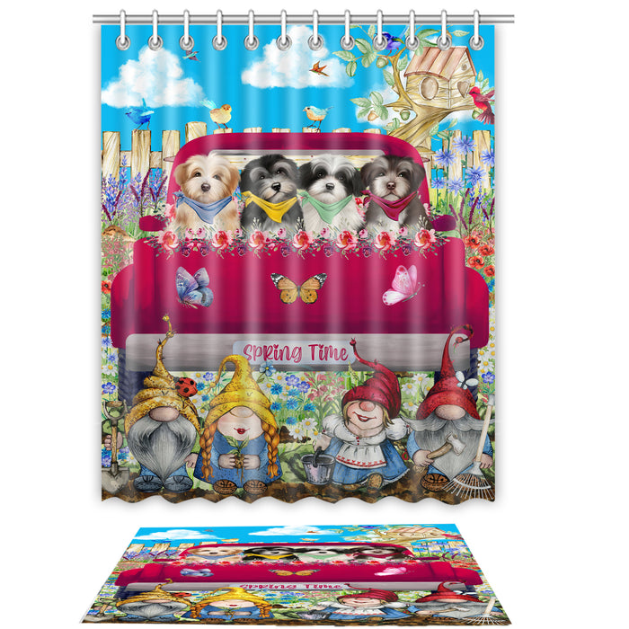 Havanese Shower Curtain & Bath Mat Set, Bathroom Decor Curtains with hooks and Rug, Explore a Variety of Designs, Personalized, Custom, Dog Lover's Gifts