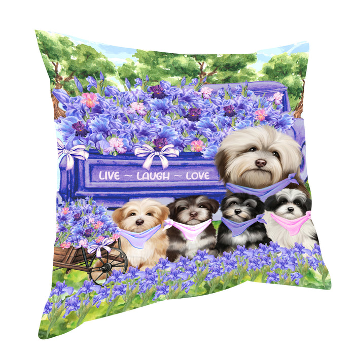 Havanese Throw Pillow, Explore a Variety of Custom Designs, Personalized, Cushion for Sofa Couch Bed Pillows, Pet Gift for Dog Lovers