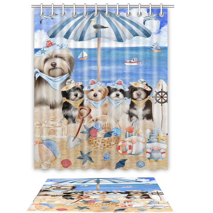 Havanese Shower Curtain & Bath Mat Set - Explore a Variety of Personalized Designs - Custom Rug and Curtains with hooks for Bathroom Decor - Pet and Dog Lovers Gift