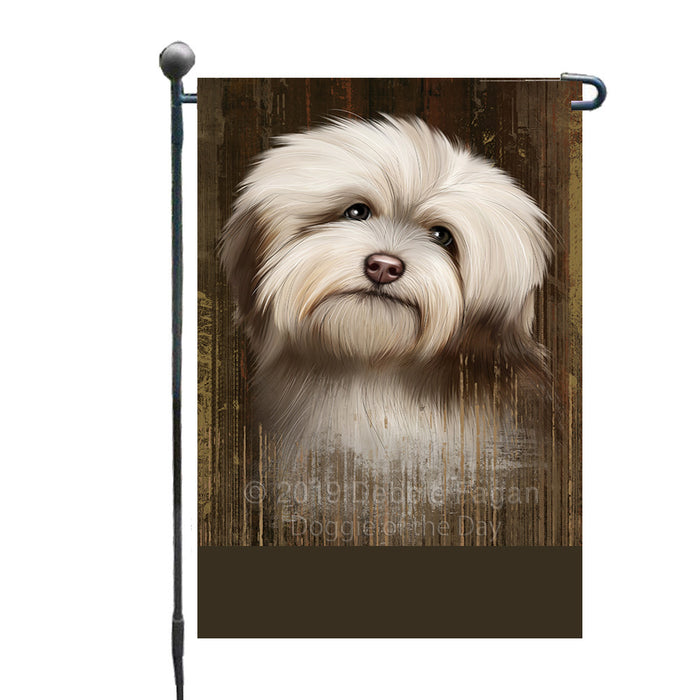 Personalized Rustic Havanese Dog Custom Garden Flag GFLG63538