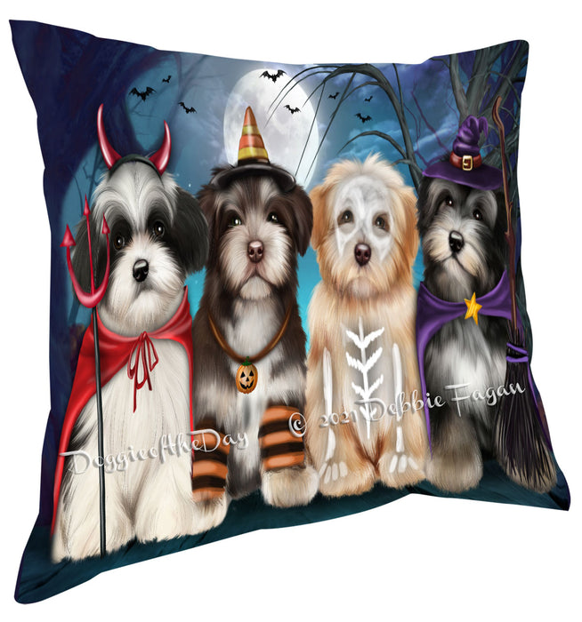 Happy Halloween Trick or Treat Havanese Dogs Pillow with Top Quality High-Resolution Images - Ultra Soft Pet Pillows for Sleeping - Reversible & Comfort - Ideal Gift for Dog Lover - Cushion for Sofa Couch Bed - 100% Polyester, PILA88519