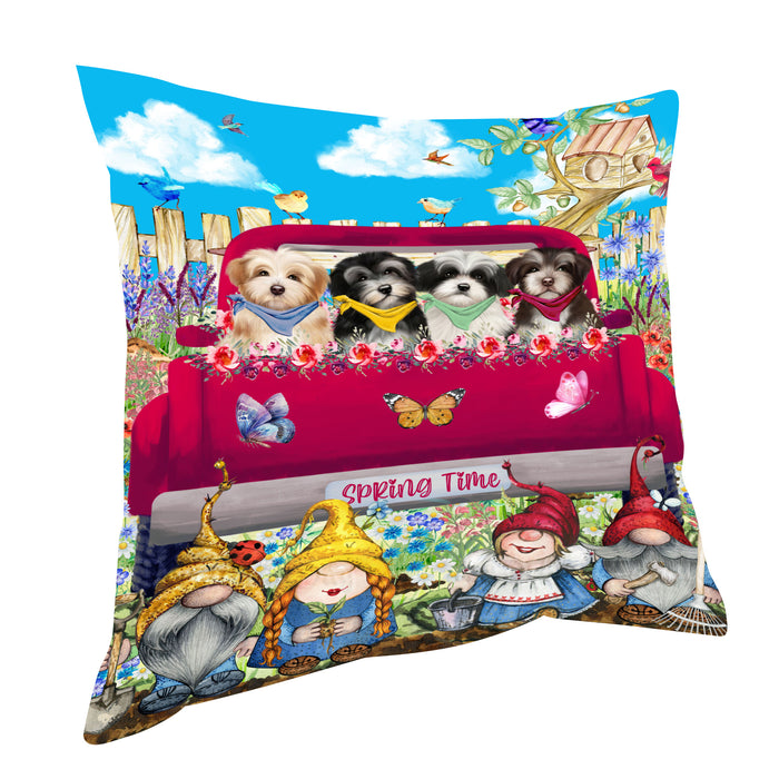 Havanese Throw Pillow, Explore a Variety of Custom Designs, Personalized, Cushion for Sofa Couch Bed Pillows, Pet Gift for Dog Lovers