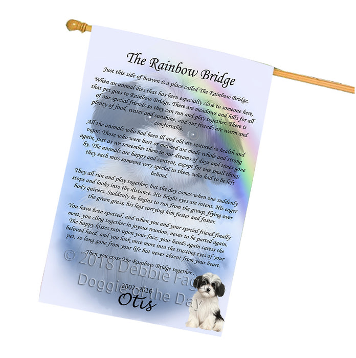 Rainbow Bridge Havanese Dog House Flag FLG56331