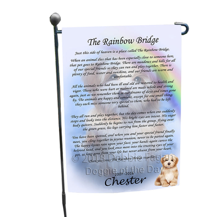 Rainbow Bridge Havanese Dog Garden Flag GFLG56196