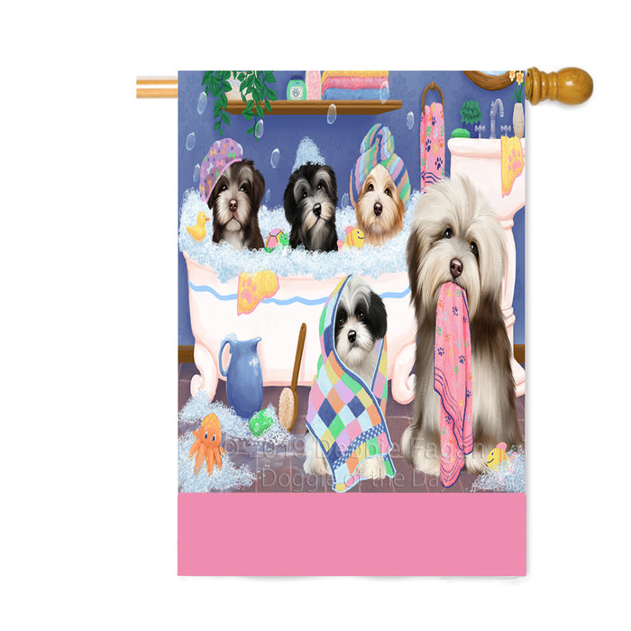 Personalized Rub A Dub Dogs In A Tub Havanese Dogs Custom House Flag FLG64347