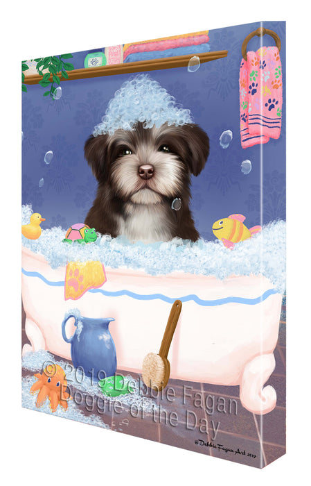 Rub A Dub Dog In A Tub Havanese Dog Canvas Print Wall Art Décor CVS142937