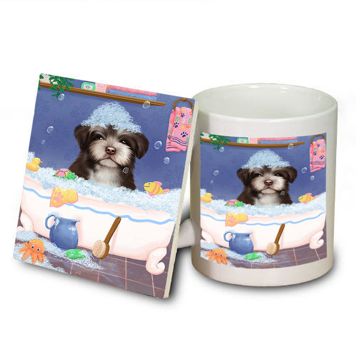 Rub A Dub Dog In A Tub Havanese Dog Mug and Coaster Set MUC57373