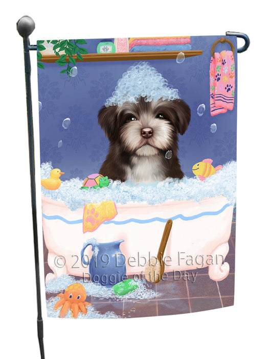 Rub A Dub Dog In A Tub Havanese Dog Garden Flag GFLG66237