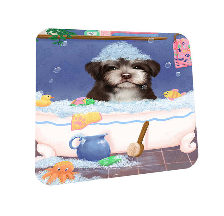 Rub A Dub Dog In A Tub Havanese Dog Coasters Set of 4 CST57339
