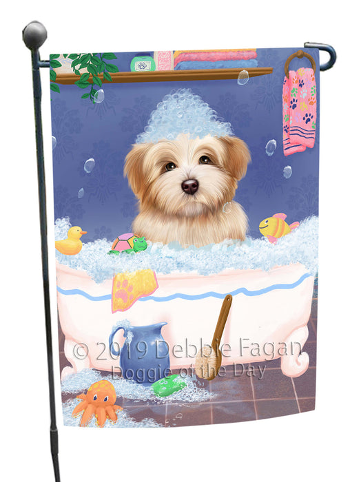 Rub A Dub Dog In A Tub Havanese Dog Garden Flag GFLG66238