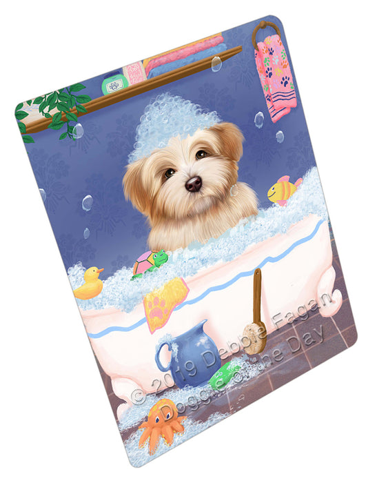 Rub A Dub Dog In A Tub Havanese Dog Cutting Board - For Kitchen - Scratch & Stain Resistant - Designed To Stay In Place - Easy To Clean By Hand - Perfect for Chopping Meats, Vegetables, CA81730