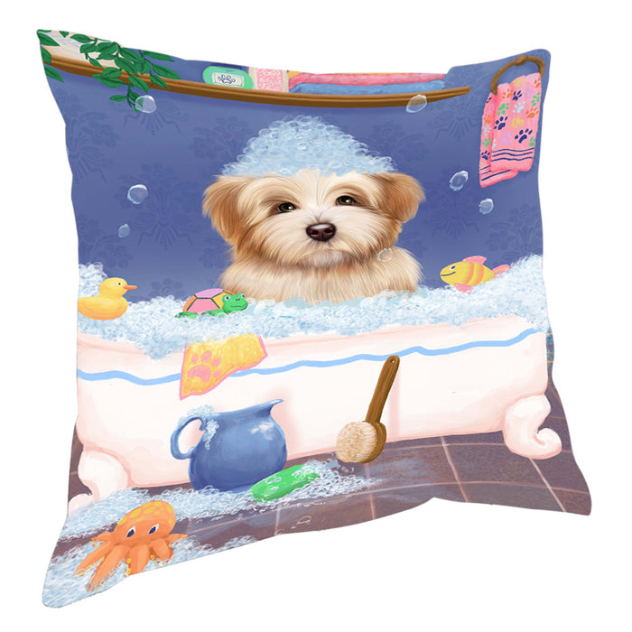 Rub A Dub Dog In A Tub Havanese Dog Pillow with Top Quality High-Resolution Images - Ultra Soft Pet Pillows for Sleeping - Reversible & Comfort - Ideal Gift for Dog Lover - Cushion for Sofa Couch Bed - 100% Polyester, PILA90601