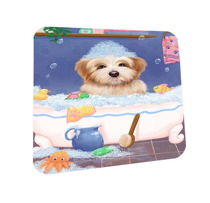 Rub A Dub Dog In A Tub Havanese Dog Coasters Set of 4 CST57340