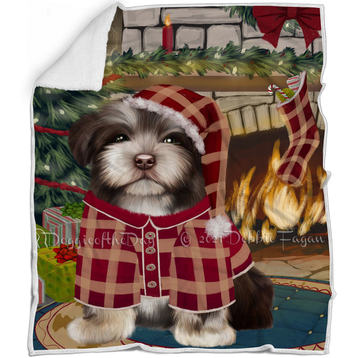 The Stocking was Hung Havanese Dog Blanket BLNKT117426