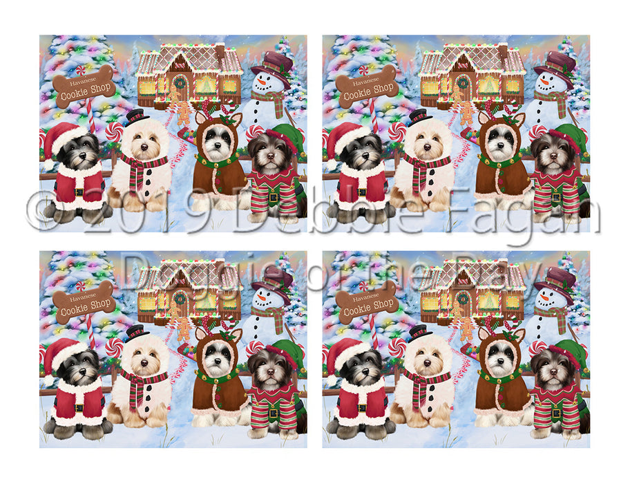Holiday Gingerbread Cookie Havanese Dogs Placemat